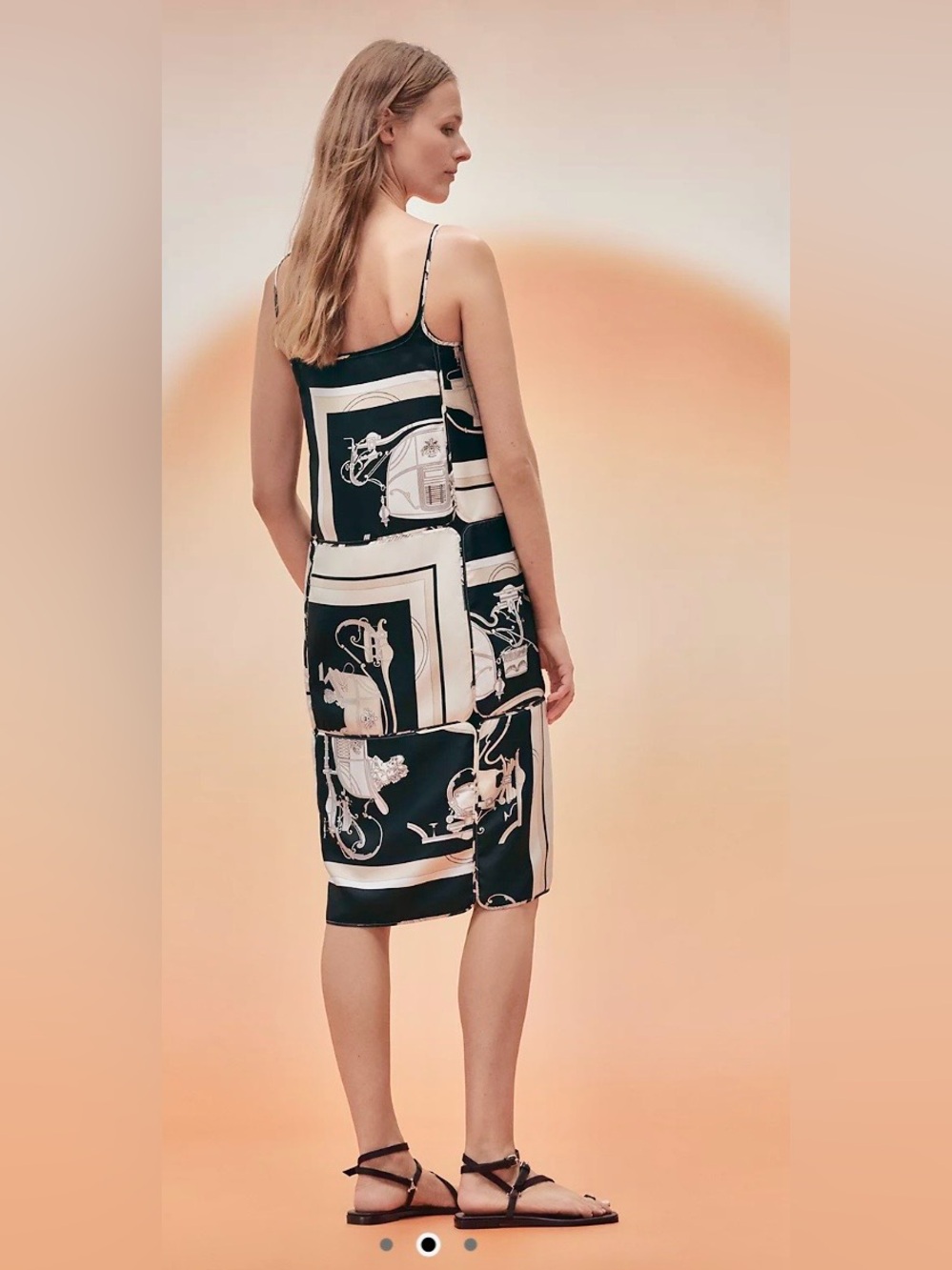 HERMES SILK”EX-LIBRIS” PRINT DRESS - Picture 2 of 11